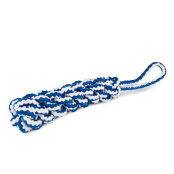 Dog Toy Barry King Tug Toy with Long Rope White-Blue 33 cm