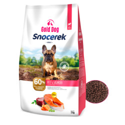 Karma sucha dla psa Gold Dog Snocerek Adult Beef  Salmon 5kg