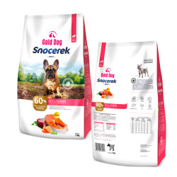 Dry Dog Food Gold Dog Snocerek Adult Beef  Salmon 5kg