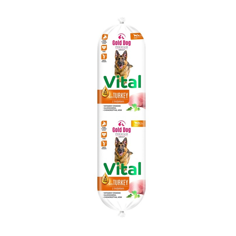 Wet Dog Food Gold Dog Vital Turkey Baton 900g