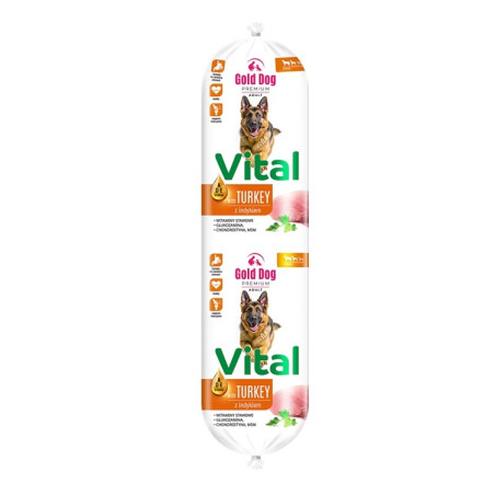 Wet Dog Food Gold Dog Vital Turkey Baton 900g