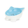 Miska dla kota Barry King niebieska na nóżkach ceramiczna 11,5 cm kształt kot