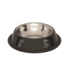 Non-Slip Dog Bowl Barry King Colour Print Black 0.7 L