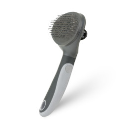 Self-Cleaning Pet Brush Barry King Grey 11.3 x 19.8 cm