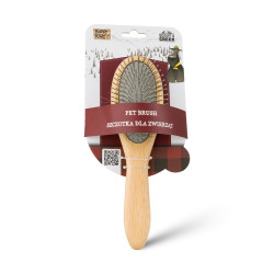Double-Sided Pet Brush Barry King with Bamboo Handle 6 x 22 cm