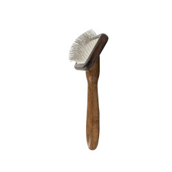 Premium Rectangular Slicker Brush Barry King Beech Wood Steel 11 x 15.1 cm