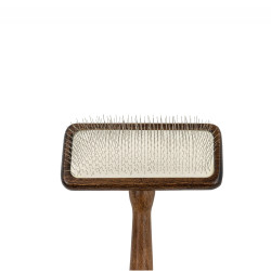Premium Rectangular Slicker Brush Barry King Beech Wood Steel 11 x 15.1 cm
