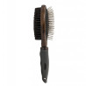 Premium Double-Sided Pet Brush Barry King Metal Pins Bristle Beech Wood 6.8 x 24 cm