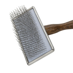 Ekskluzywna szczotka pudlówka prostokątna Barry King drewno bukowe stal 11,7 x 15,6 cm