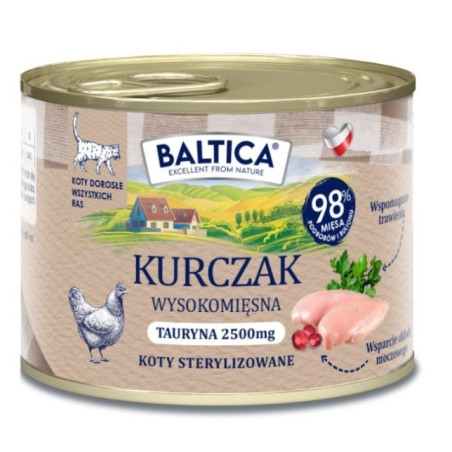 Baltica Regional Flavours Chicken 185 g – natural grain-free wet cat food for adults