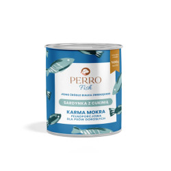 Wet Dog Food Perro Fish Sardine with Zucchini for Adult Dogs 800g