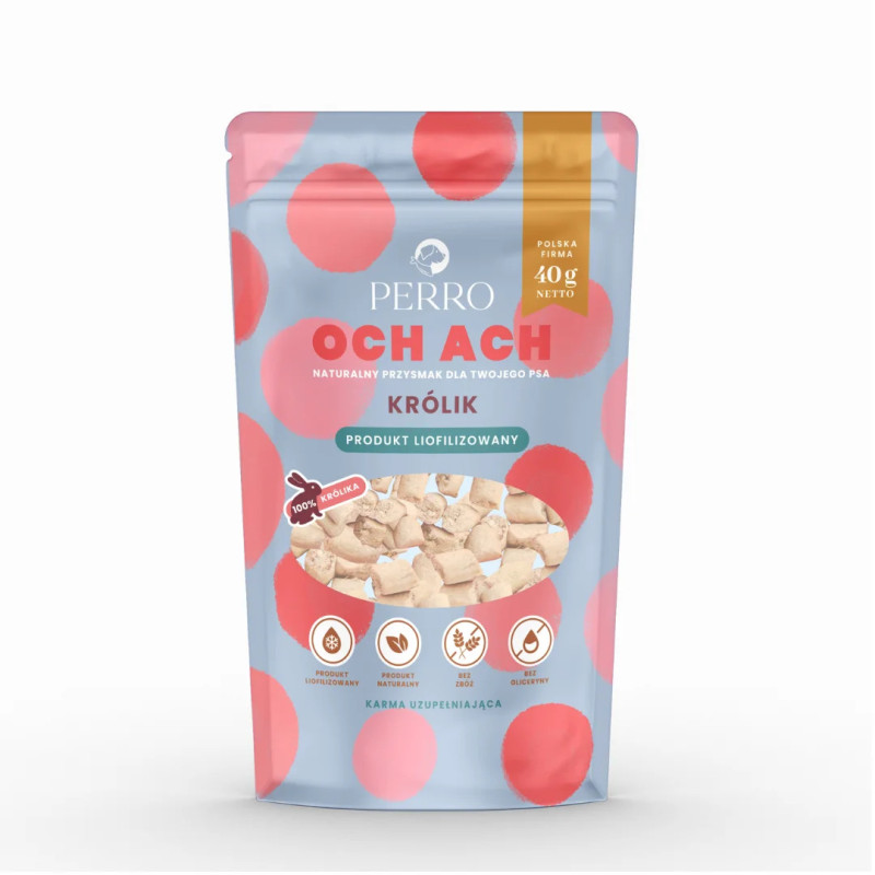 Dog Treats Perro OCH ACH Freeze-Dried Rabbit 40g