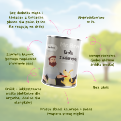 Karma mokra dla psa Mr. Bro Królik z kalarepą monobiałkowa 400g