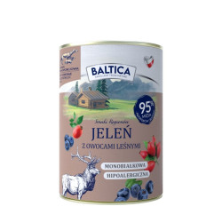 Wet Dog Food Baltica Flavours of Regions Venison with Forest Fruits 400g
