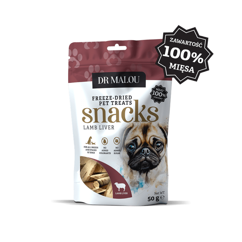 Dog Treats Dr. Malou 100% Freeze-Dried Lamb Liver 50g