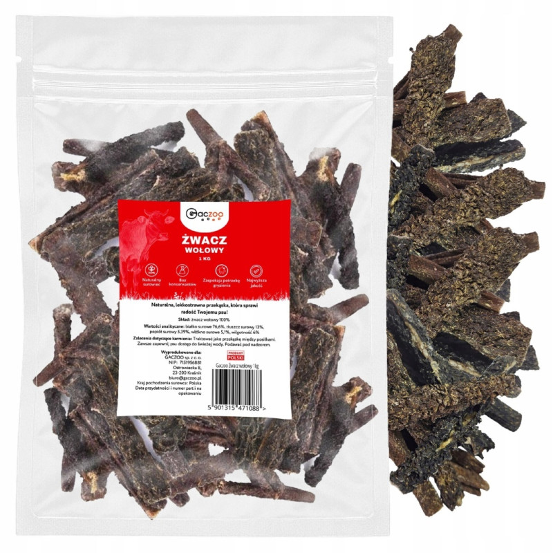 Dog Treats Gaczoo Beef Tripe 1kg