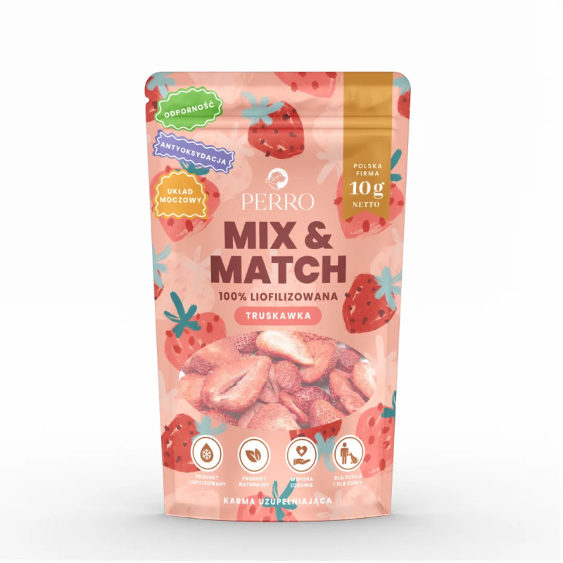 Dog Treats Perro MIX  MATCH Freeze-Dried Strawberry 10g