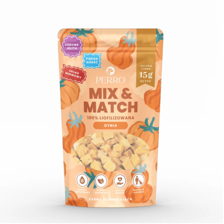 Dog Treats Perro MIX  MATCH Freeze-Dried Pumpkin 15g
