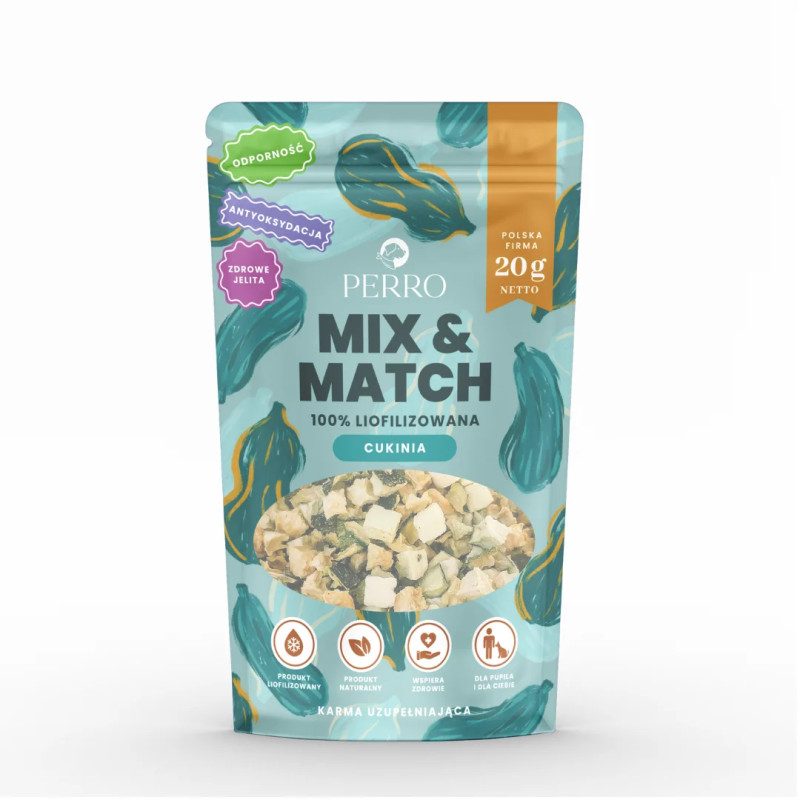Dog Treats Perro MIX  MATCH Freeze-Dried Zucchini 20g