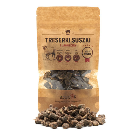 Przysmaki dla psa Slow Dog Treserki z jagnięciny 100% mięsa 100g