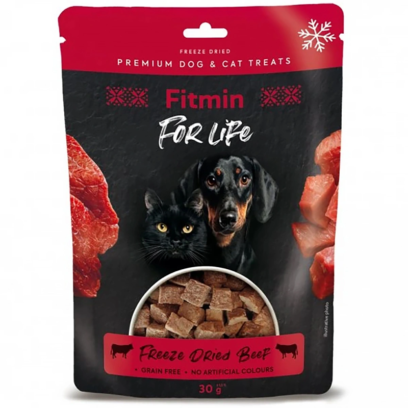 Przysmaki dla psa i kota Fitmin For Life Freeze Dried liofilizowany przysmak z wołowiny 30 g
