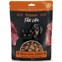 Przysmaki dla psa i kota Fitmin For Life Freeze Dried liofilizowany przysmak ze strusia 30 g