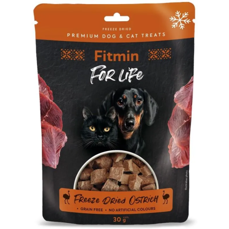 Przysmaki dla psa i kota Fitmin For Life Freeze Dried liofilizowany przysmak ze strusia 30 g