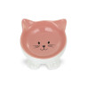 Cat bowl Barry King pink on legs cat shape ceramic 11.5 cm