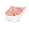 Miska dla kota Barry King różowa na nóżkach kształt kot ceramiczna 11,5cm