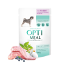 Wet dog food OPTIMEAL PIES pouch 100g Adult Rabbit Berries in gravy