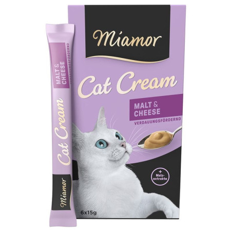 Cat treat Miamor Pasta Malt Cream with cheese 6x15g