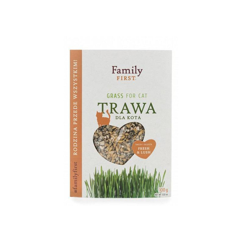 Trawka dla kota Family First w pojemniku 100 g