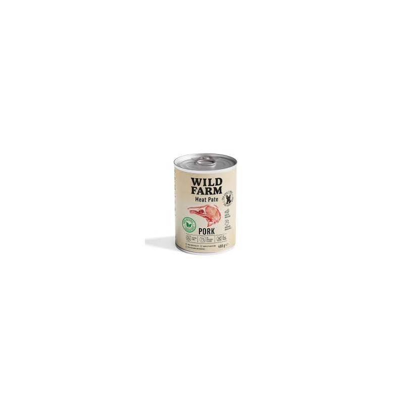 Wet dog food Wild Farm Meat Pate Pork 400 g
