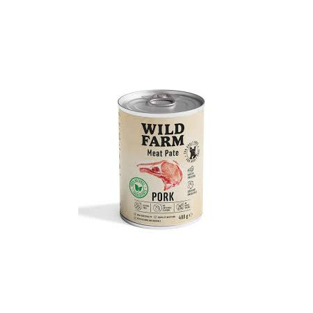 Karma mokra dla psa Wild Farm Meat Pate Wieprzowina 400 g