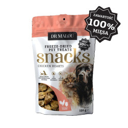 Dr.Malou Freeze-Dried Chicken Hearts Treats for Dogs and Cats 150 g
