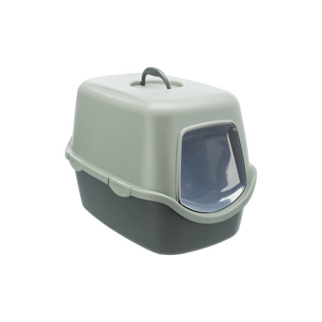 Kuweta kryta dla kota Trixie Be Eco Vico antracyt/szary/zielony 40 × 40 × 56 cm