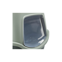Covered cat litter box Trixie Be Eco Vico anthracite/grey/green 40 × 40 × 56 cm