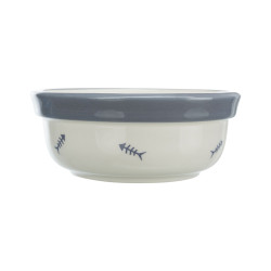 Miski ceramiczne Trixie na stojaku 250 ml śr. 12,5 cm biały/szary/niebieski