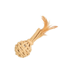Trixie cat toy made of paper yarn with feathers 15 cm