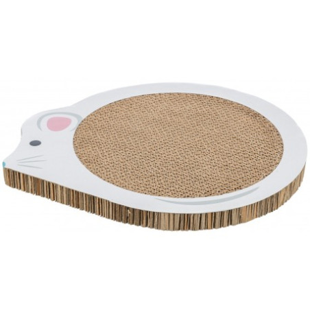 Cardboard cat scratcher Trixie Mouse white 35 × 2.5 × 29.5 cm with catnip