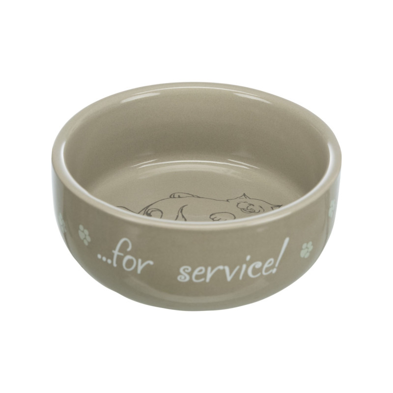 Ceramic Cat Bowl Trixie Thanks for Service 0.3 l / 11 cm
