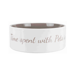 Trixie Pet's Home ceramic bowl 0.3 l / 12 cm cream-dark grey