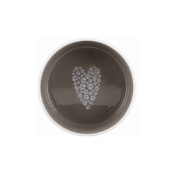 Trixie Pet's Home ceramic bowl 0.3 l / 12 cm cream-dark grey