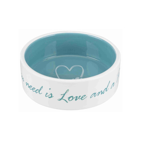 Trixie Pet's Home Ceramic Bowl 0.3 l / 12 cm Cream and Light Blue