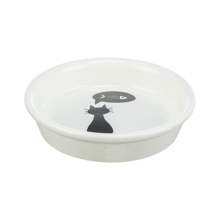 Trixie ceramic cat bowl 0.25 l / 13 cm white