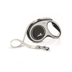 Flexi New Comfort retractable dog leash black M 5m tape