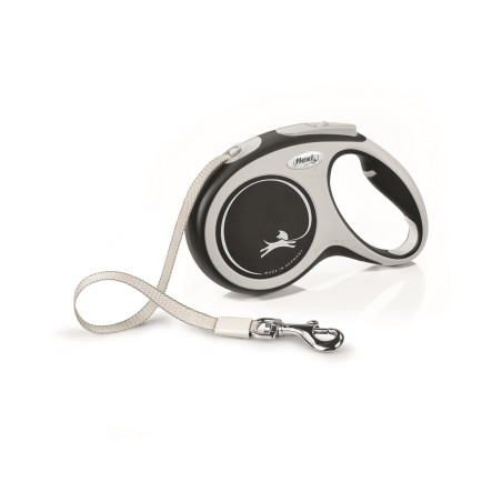 Flexi New Comfort retractable dog leash black M 5m tape