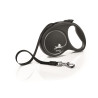 FLEXI Black Design retractable dog leash black-silver L 5m tape