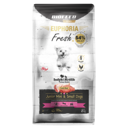 Dry Dog Food Biofeed EUPHORIA Fresh Meat Junior Turkey Rabbit XS/S 2kg