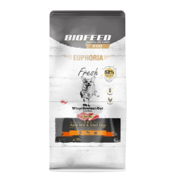 Dry Dog Food Biofeed EUPHORIA Fresh Meat Adult Pork Goose XS/S 8kg